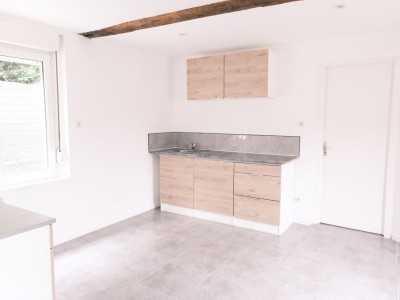 Maison semi flamande entirement rnove avec 2 chambres, cave et jardinet plein sud